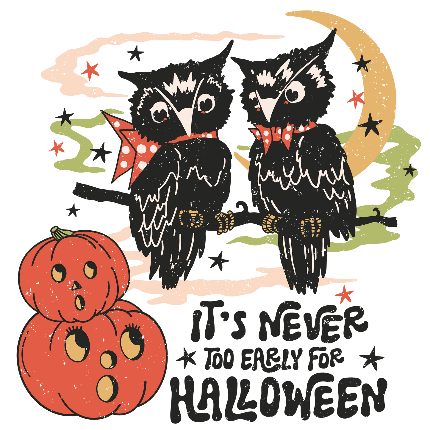 VINTAGE ITS NEVER TOO EARLY FOR HALLOWEEN