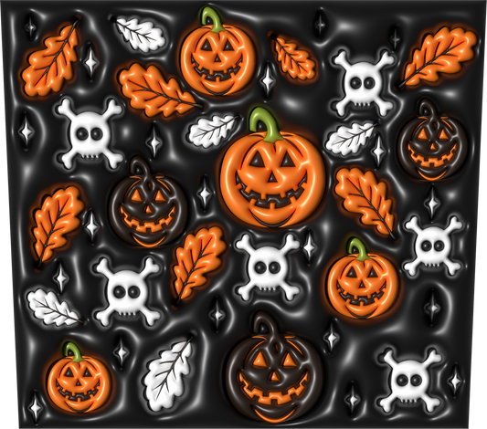 PUFF JACK O LANTERS & SKULL AND CROSS BONES