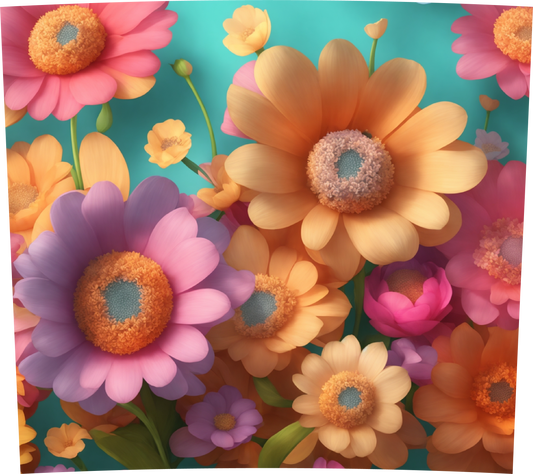 ORANGE PAPERCRAFT FLOWERS