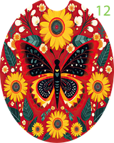 MULTICOLORED BUTTERFLY COASTERS