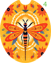 MULTICOLORED DRAGONFLY COASTERS