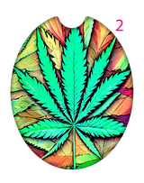 WEED LEAF COASTERS