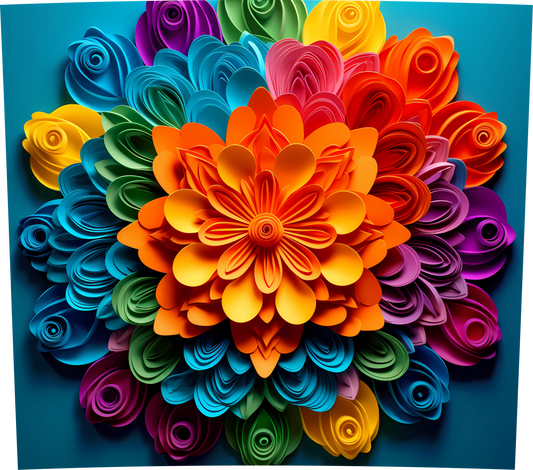 3D MULTI COLORED FLOWER