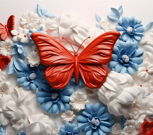 3D PATRIOTIC BUTTERFLY