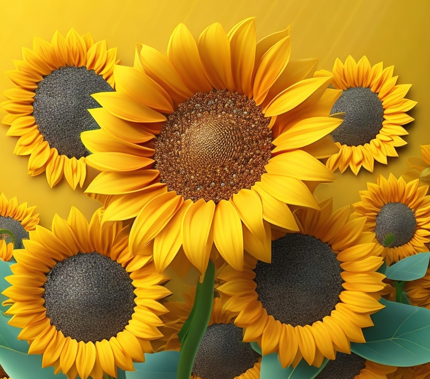 3D SUNFLOWERS