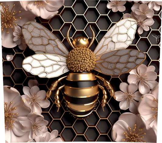 3D BLACK AND GOLD BEE