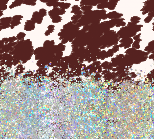 COW HIDE GLITTER PEN/CUP COMBO
