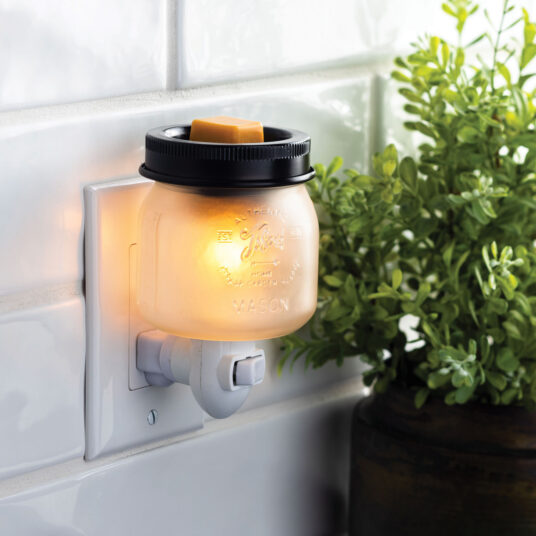 GLASS MASON JAR PLUGGABLE FRAGRANCE WARMER