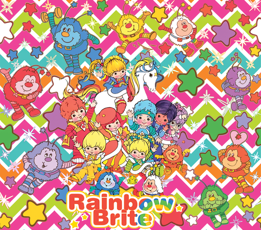 RAINBOW BRIGHT STAR CHEVRON BACKGROUND