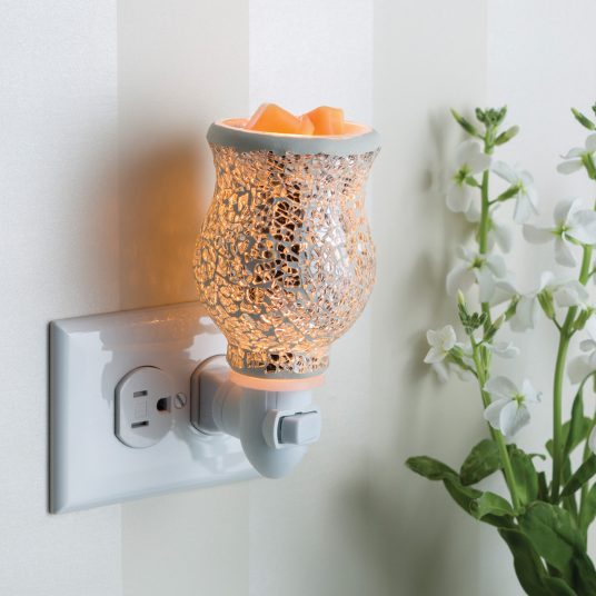 REFLECTION GLASS MOSAIC PLUGGABLE FRAGRANCE WARMER