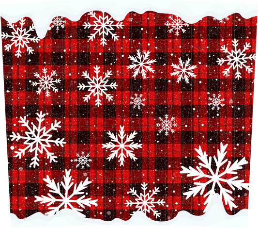 RED PLAID SNOWFLAKE