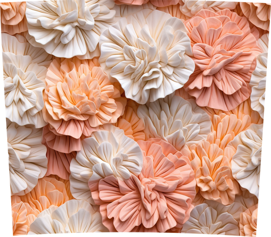 PEACH AND WHITE FLORAL