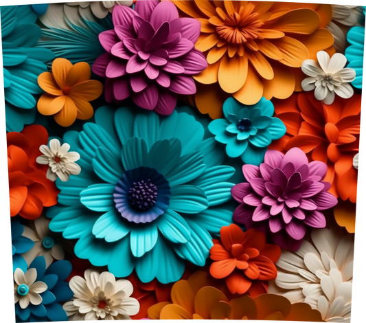 3D BRIGHT BLOSSOMS