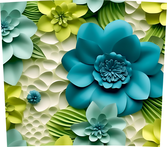 3D GREEN AND TURQUOISE