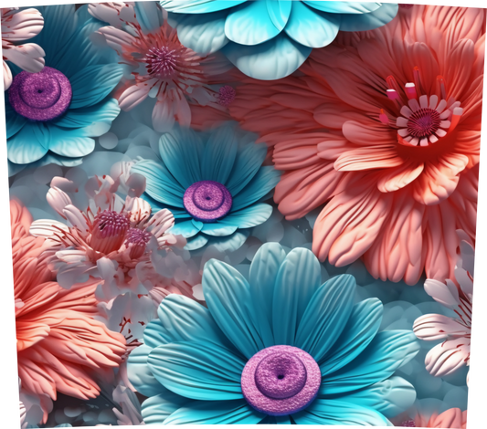 PINK AND BLUE FLORAL