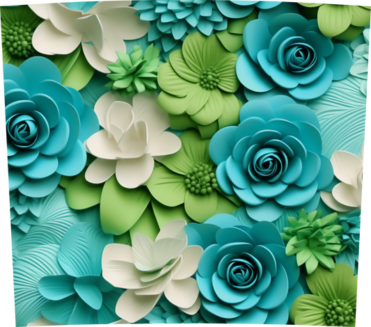 GREEN AND WHITE FLORAL