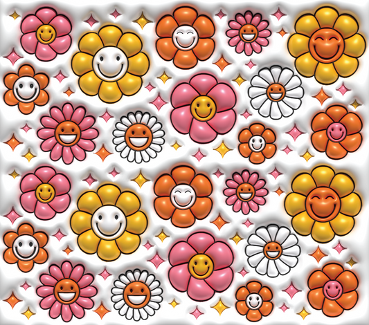 PUFF SMILEY FACE FLORAL