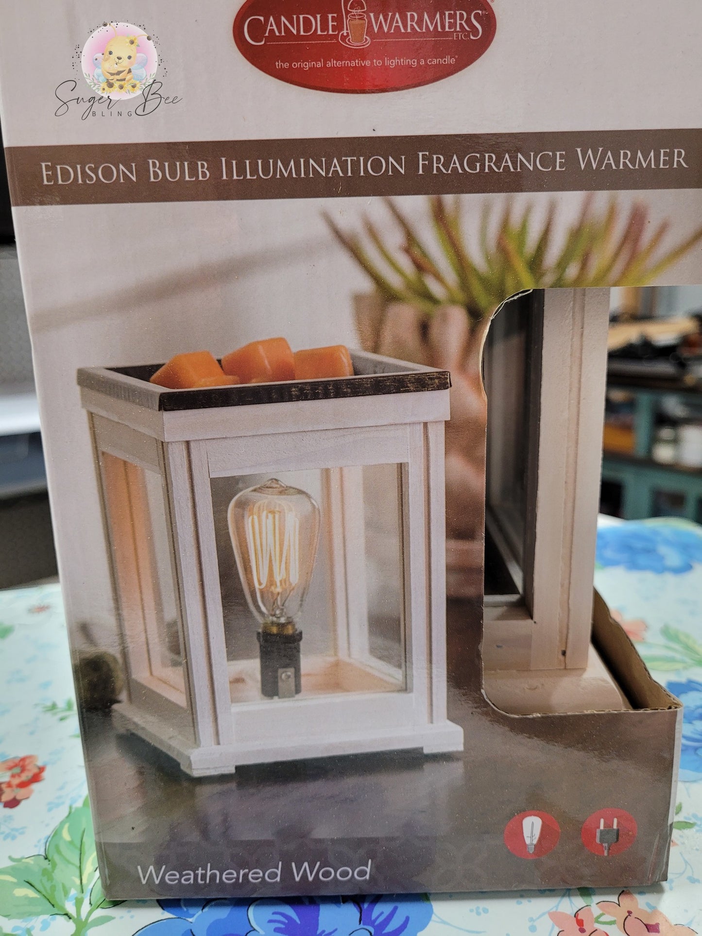 WEATHERED WOOD EDISON BULB WARMER