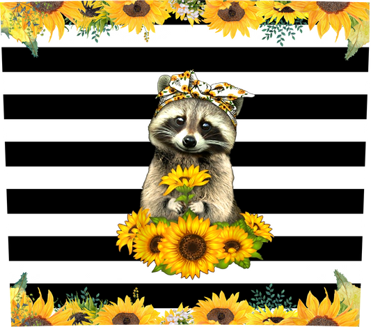 RACCOON & SUNFLOWERS