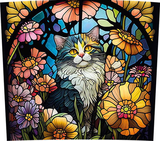 STAINED GLASS KITTEN