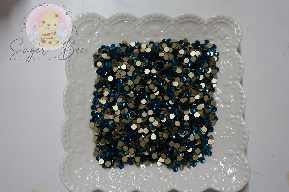 Blue Zircon Glass Rhinestone (Non Hotfix)