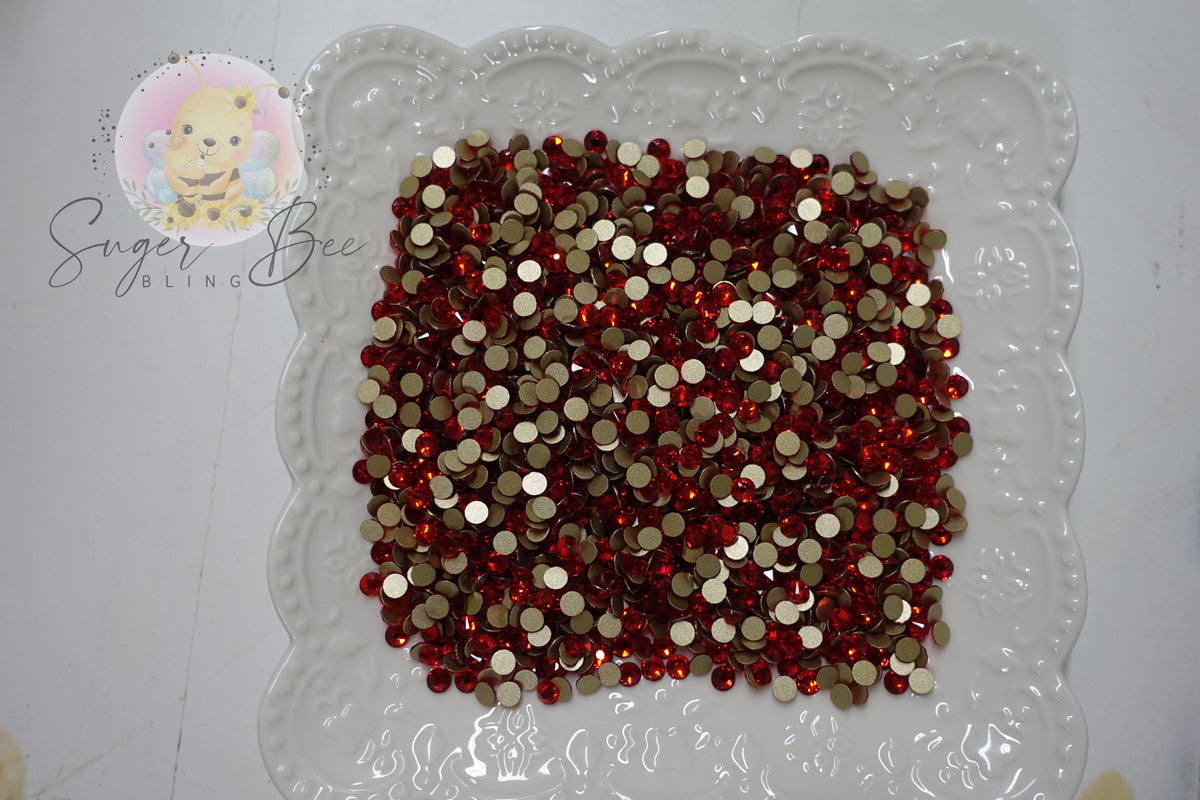 Light Siam Glass Rhinestones (Non Hotfix)