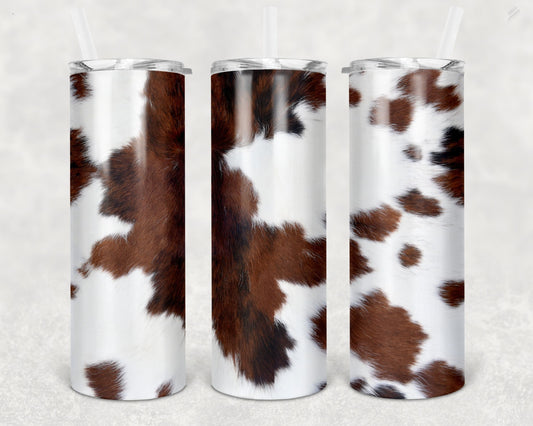 BROWN & WHITE COWHIDE