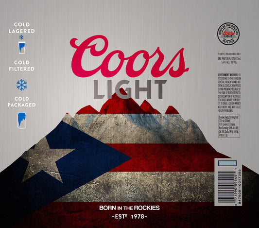 COORS LIGHT PUERTO RICAN FLAG
