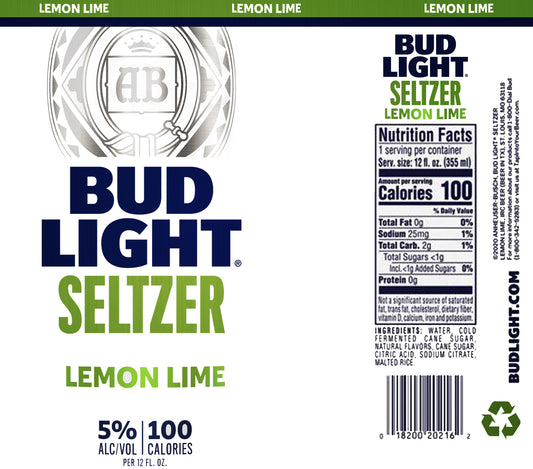 BUD LIGHT SELTZER LEMON LIME