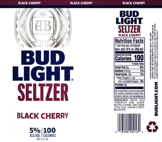 BUD LIGHT SELTZER BLACK CHERRY