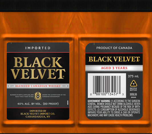 BLACK VELVET WHISKEY