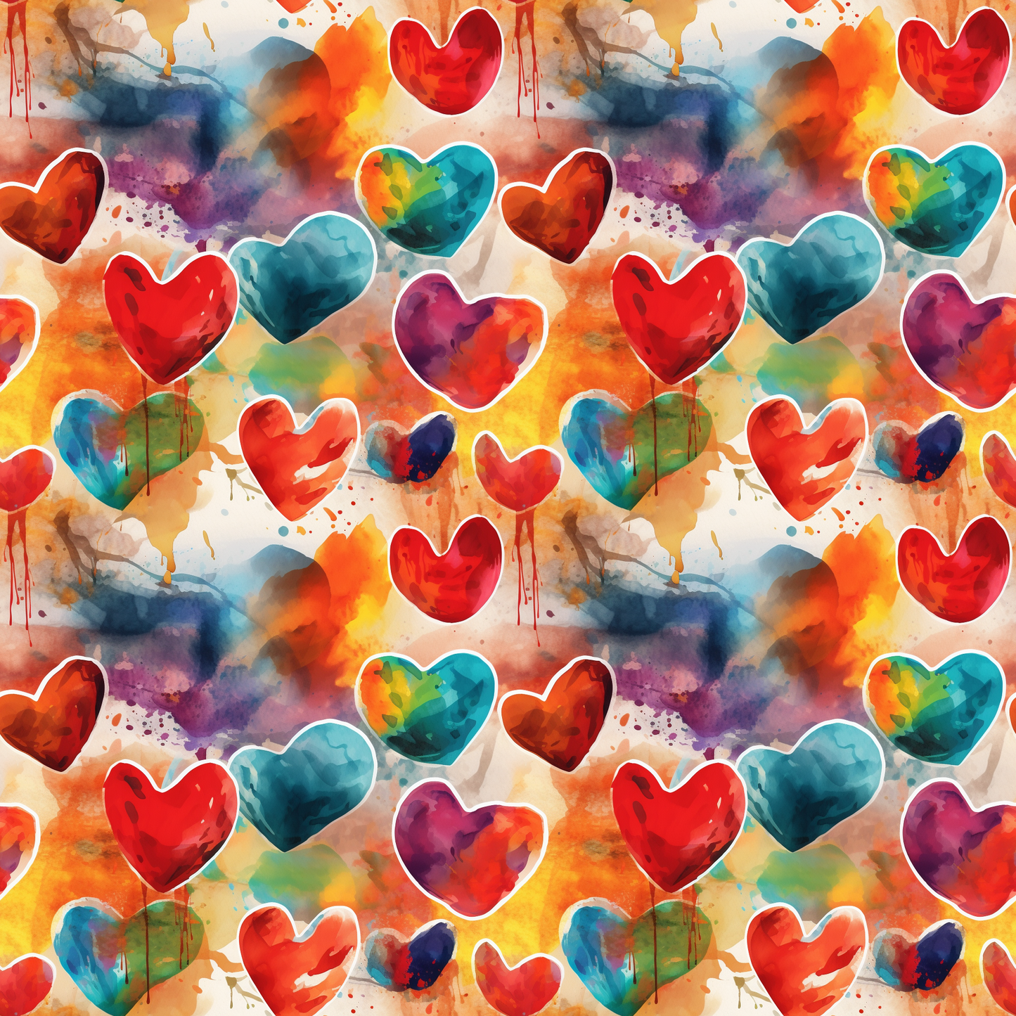 WATERCOLOR HEARTS