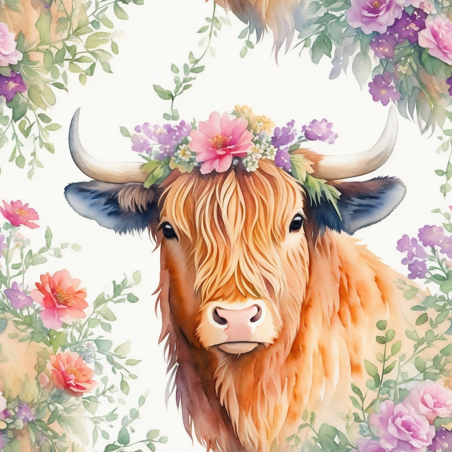 FLORAL COW