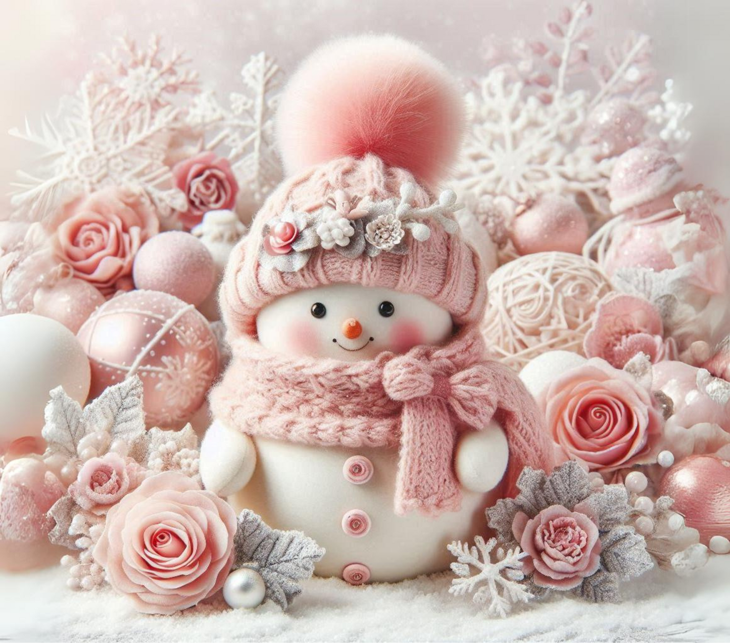 PINK SNOWMAN CHRISTMAS