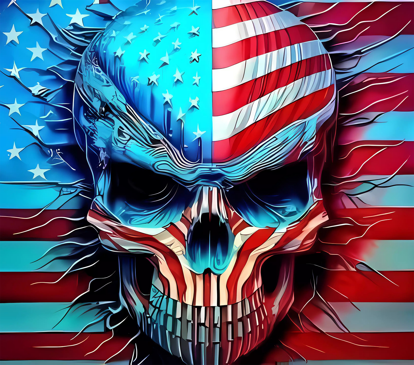 JULY 4TH SKULL