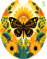 MULTICOLORED BUTTERFLY COASTERS