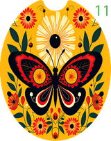 MULTICOLORED BUTTERFLY COASTERS