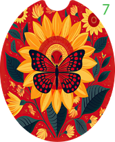 MULTICOLORED BUTTERFLY COASTERS