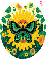 GREEN BUTTERFLY COASTERS
