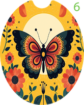 MULTICOLORED BUTTERFLY COASTERS