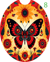MULTICOLORED BUTTERFLY COASTERS