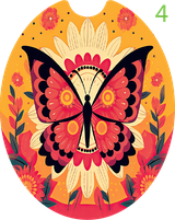 MULTICOLORED BUTTERFLY COASTERS