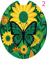 GREEN BUTTERFLY COASTERS