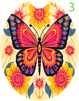 MULTICOLORED BUTTERFLY COASTERS