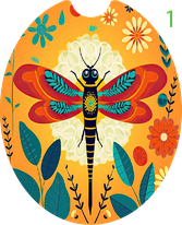 MULTICOLORED DRAGONFLY COASTERS