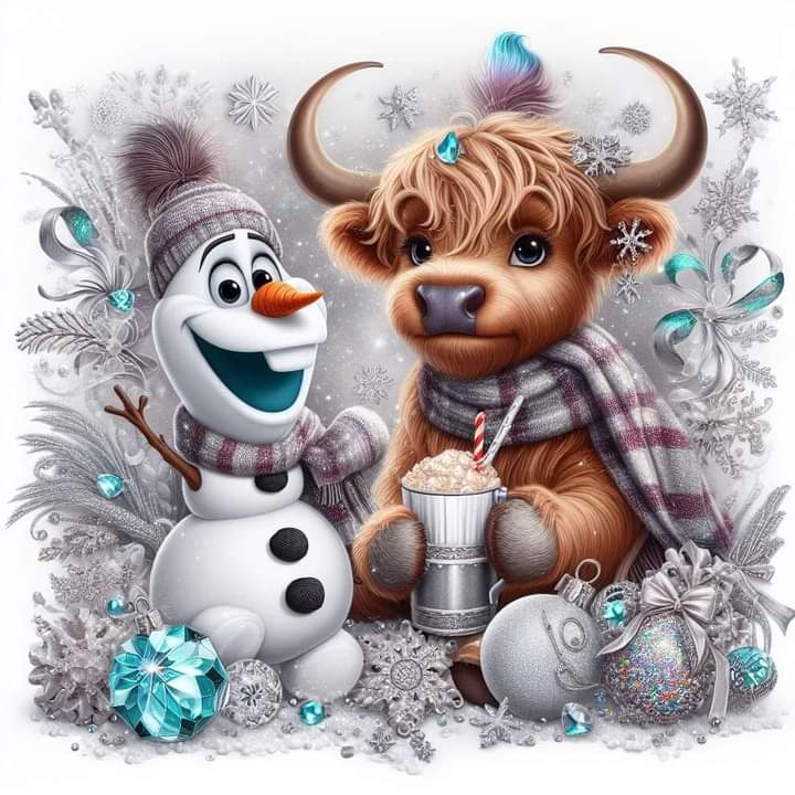 OLAF WITH HIGHLANDS COW