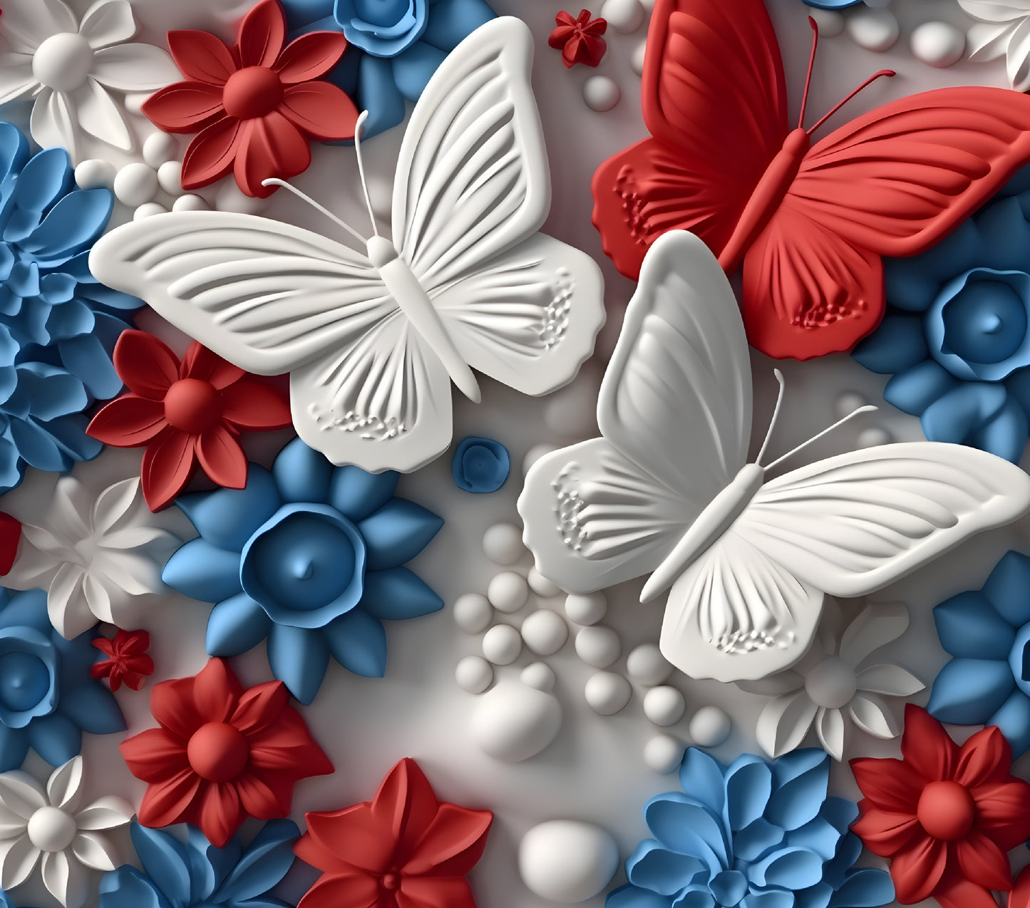 3D PATRIOTIC BUTTERFLY