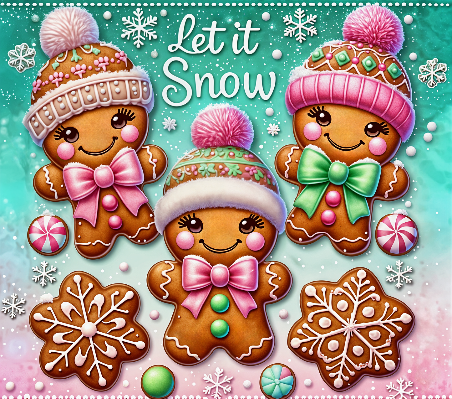 GINGERBREAD MAN LET IT SNOW