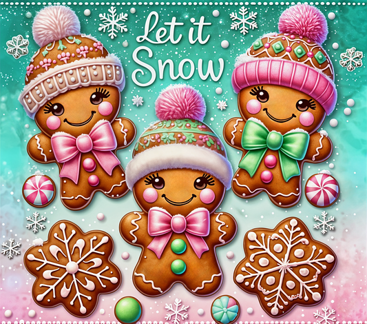 GINGERBREAD MAN LET IT SNOW