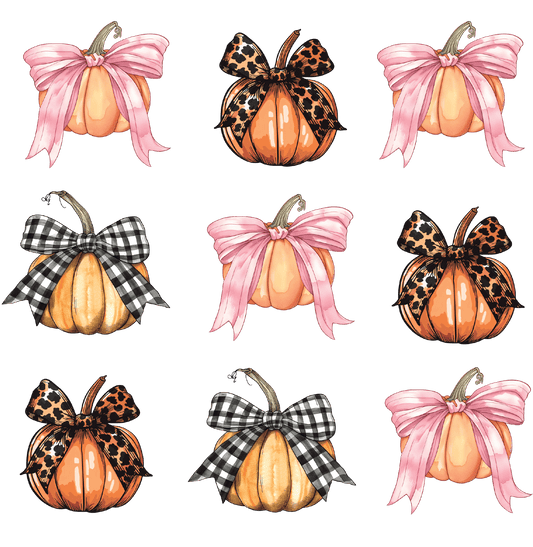 PUMPKINS WITH BOWS